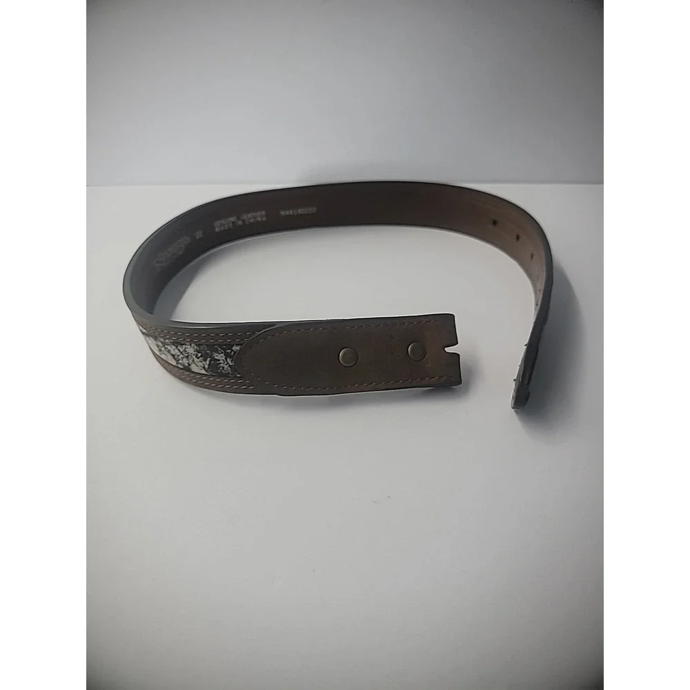 Vintage Nocona Belt Co Genuine Leather Belt No Buckle‎ Camouflage Brown Size 22